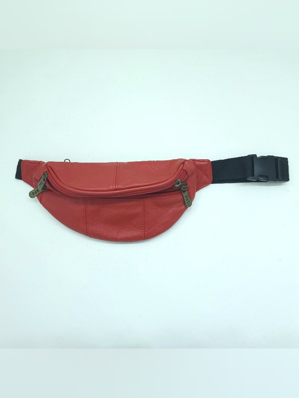 A.P.C. Vintage Red Leather Fanny Pack Waist Bag - French Brand Jean Touitou 90s